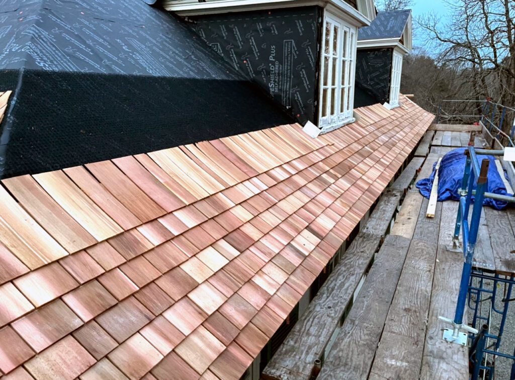 Cedar Shingle Roof Install by Chris Battaini Roofing