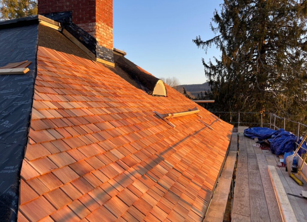 Cedar Shingle Roof Installation