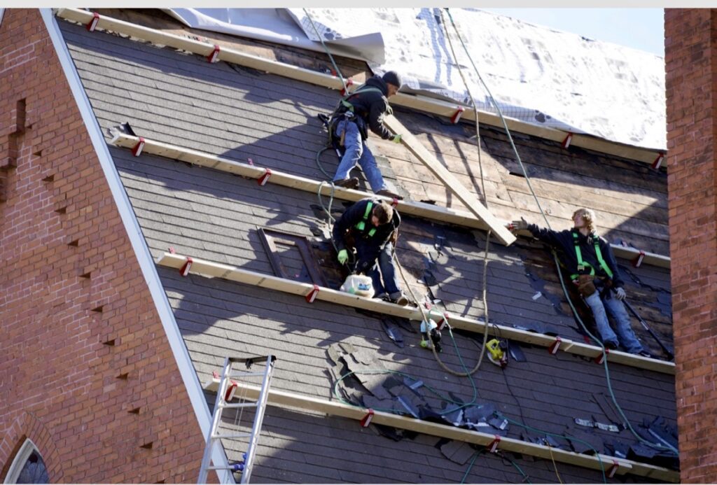 Chris Battaini Roofing Pittsfield Church Roof Project